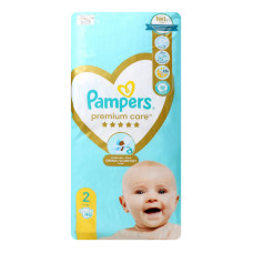 Підгузники для дітей 4-8кг 2 Premium Care Pampers 46шт