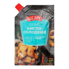Соус з пюре абрикоса та імбиром пастеризований Кисло-солодкий Щедро д/п 200г