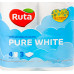 Папір туалетний 3-х шаровий Pure White Ruta 4шт