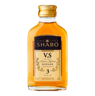 Коньяк 0.1л 40% Три зірки V.S Shabo пл