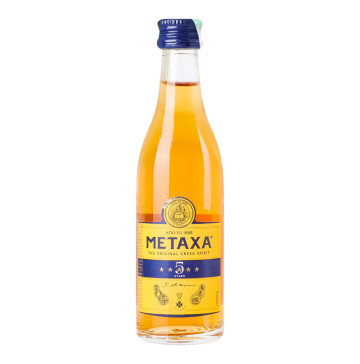 Напій алкогольний 0.05л 38% 5 зірок Metaxa пл