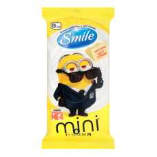 Серветки вологі Ліцензійні герої Mini Smile 8шт