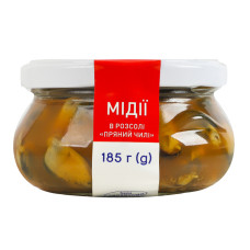 Мідії в розсолі Пряний чилі Norven с/б 185г