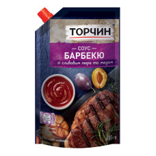Соус зі сливовим пюре та медом пастеризований Барбекю Торчин д/п 200г