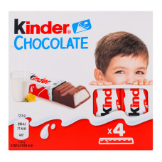Шоколад молочний з молочною начинкою Chocolate Kinder к/у 4х12.5г