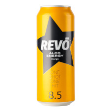 Напій слабоалкогольний енергетичний 500мл 8.5% сильногазований Манго Revo з/б