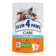 Корм сухий для дорослих стерилізованих котів Стерилізовані Premium Club 4 Paws д/п 300г