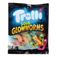 Мармелад жувальний зефірний Sour Glowworms Trolli м/у 100г