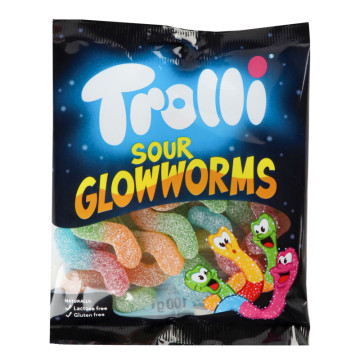 Мармелад жувальний зефірний Sour Glowworms Trolli м/у 100г