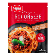 Суміш для приготування соусу Болоньєзе Мрія м/у 40г Суміш для приготування соусу Болоньєзе Мрія м/у 40г