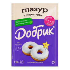 Глазур з агар-агаром зі смаком ванілі біла Добрик м/у 100г