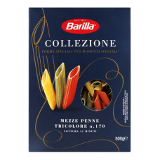 Макаронні вироби Mezze Penne Tricolore №170 Collezione Barilla к/у 500г