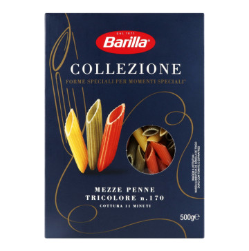 Макаронні вироби Mezze Penne Tricolore №170 Collezione Barilla к/у 500г