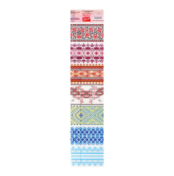 Рукав-етикетка термозбіжна полівінілхлоридна для прикрашання 7 яєць Вишивана Україна Добрик 1шт