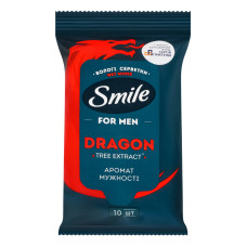 Серветки вологі для чоловіків Dragon Smile 10шт