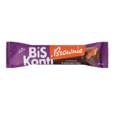 Батончик бісквітний з солоною карамеллю Brownie BisKonti Konti м/у 35г