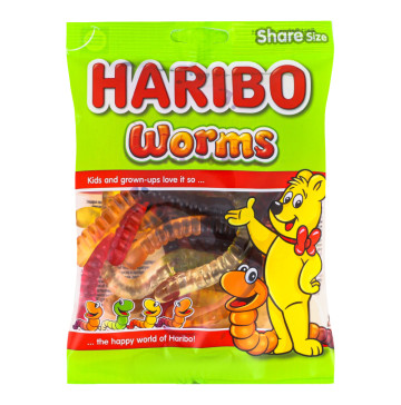 Цукерки желейні неглазуровані Worms Haribo м/у 150г