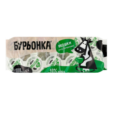 Вершки 10% ультрапастеризовані Бурьонка м/у 10х10г Вершки 10% ультрапастеризовані Бурьонка м/у 10х10г