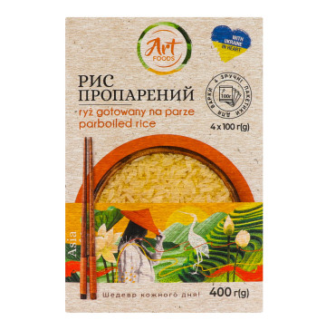 Рис пропарений Art Foods к/у 4х100г