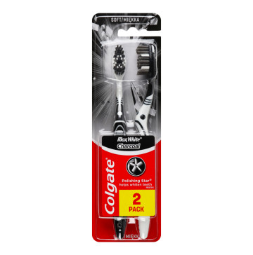 Щітка зубна Soft Max White Charcoal Colgate 2шт