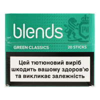Виріб тютюновмісний для електричного нагрівання з фільтром Blends Classics Green 20шт