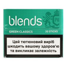 Виріб тютюновмісний для електричного нагрівання з фільтром Blends Classics Green 20шт