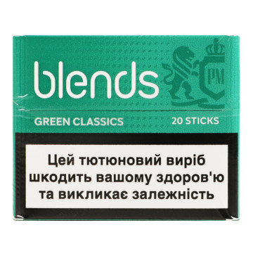 Виріб тютюновмісний для електричного нагрівання з фільтром Blends Classics Green 20шт