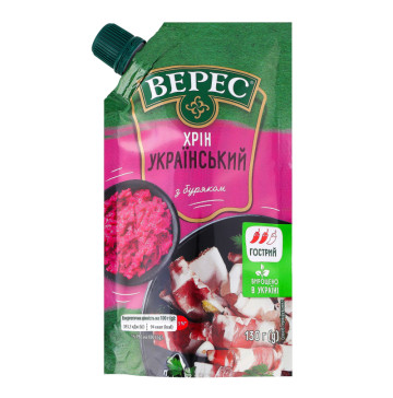 Хрін з буряком нестерилізований Український Верес д/п 130г