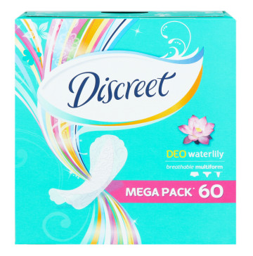 Прокладки щоденні Водяна лілія Discreet 60шт