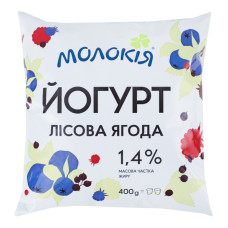 Йогурт 1.4% Лісова ягода Молокія м/у 400г