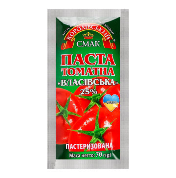 Паста томатна 25% Власівська Королівський смак м/у 70г