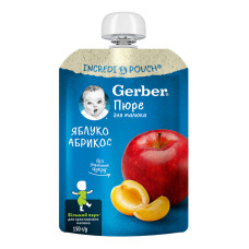 Пюре для дітей від 6міс Яблуко-абрикос Gerber д/п 150г