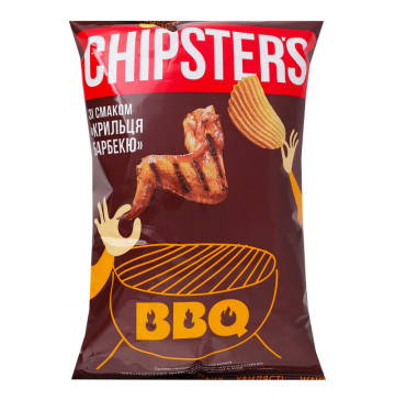 Чипси картопляні хвилясті Крильця барбекю Chipster's м/у 95г