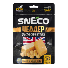 Кульки сирні 20% хрусткі Чеддер Sneco д/п 28г