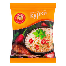 Вермішель швидкого приготування зі смаком гострої курки Daryna м/у 50г