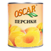Персики половинки в легкому сиропі Oscar foods з/б 820г