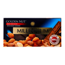 Шоколад молочний з цілим мигдалем Golden Nut Millennium к/у 100г