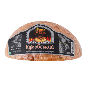 Хліб половинка в нарізці подовий Кумовський Riga Хліб м/у 300г Хліб половинка в нарізці подовий Кумовський Riga Хліб м/у 300г