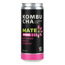 Напій бродіння фільтрований непастеризований Kombucha Mate Strong Vit-Fit з/б 0.33л