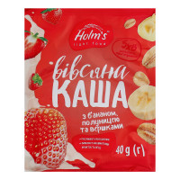Каша вівсяна з бананом, полуницею та вершками швидкого приготування Holm's м/у 40г