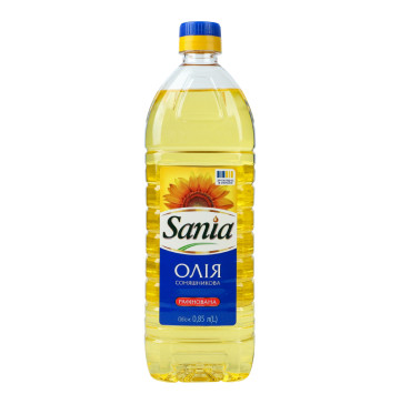 Олія соняшникова рафінована Sania п/пл 0.85л