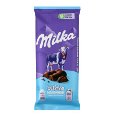 Шоколад молочний пористий Bubbles Milka м/у 80г