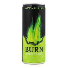 Напій енергетичний безалкогольний сильногазований Apple-kiwi Burn з/б 250мл