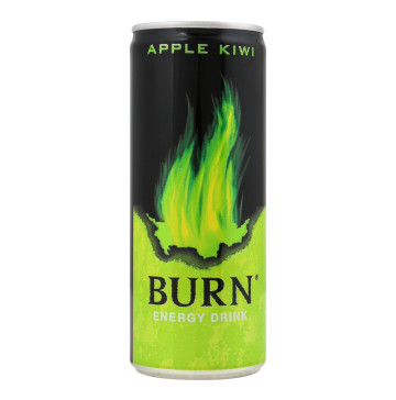 Напій енергетичний безалкогольний сильногазований Apple-kiwi Burn з/б 250мл