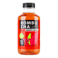 Напій бродіння фільтрований непастеризований Kombucha Grape&Apple Vit-Fit п/пл 0.5л