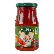 Паста томатна 25% стерилізована Верес 1с с/б 325г