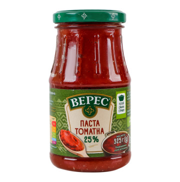 Паста томатна 25% стерилізована Верес 1с с/б 325г