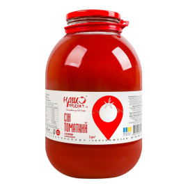 Сік стерилізований з сіллю томатний Наш продукт і К с/б 3л