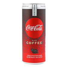 Напій безалкогольний сильногазований Plus Coffee Coca-Cola з/б 250мл