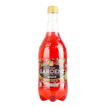 Сидр 750мл 5% газований солодкий пастеризований звичайний Вишня Gardenz п/пл